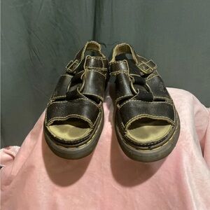 Dr. Martens Kids Dark Brown Leather Fisherman Sandals